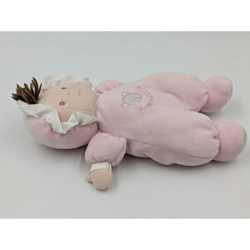 Vintage Carters Prestige Terry Cloth Baby‎ Doll Rattle Plush Hugs & Kisses Pink